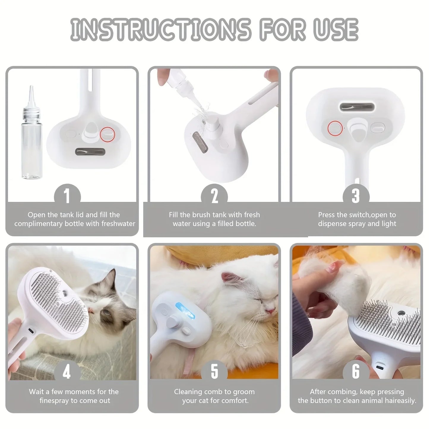 3-in-1 Dog Hair Brush